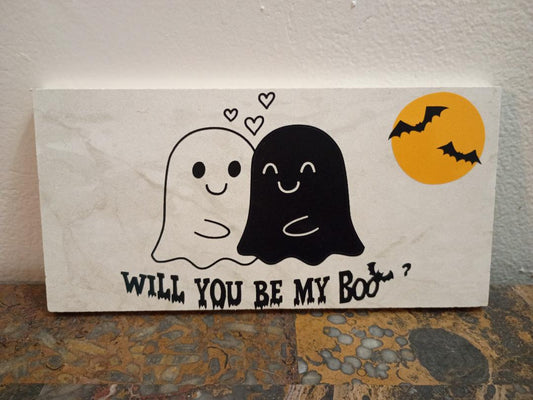 Halloween Ghost home decor sign