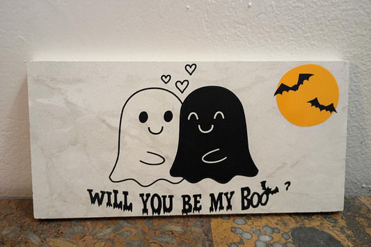 Halloween Ghost home decor sign