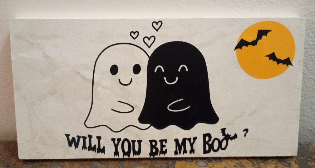 Halloween Ghost home decor sign