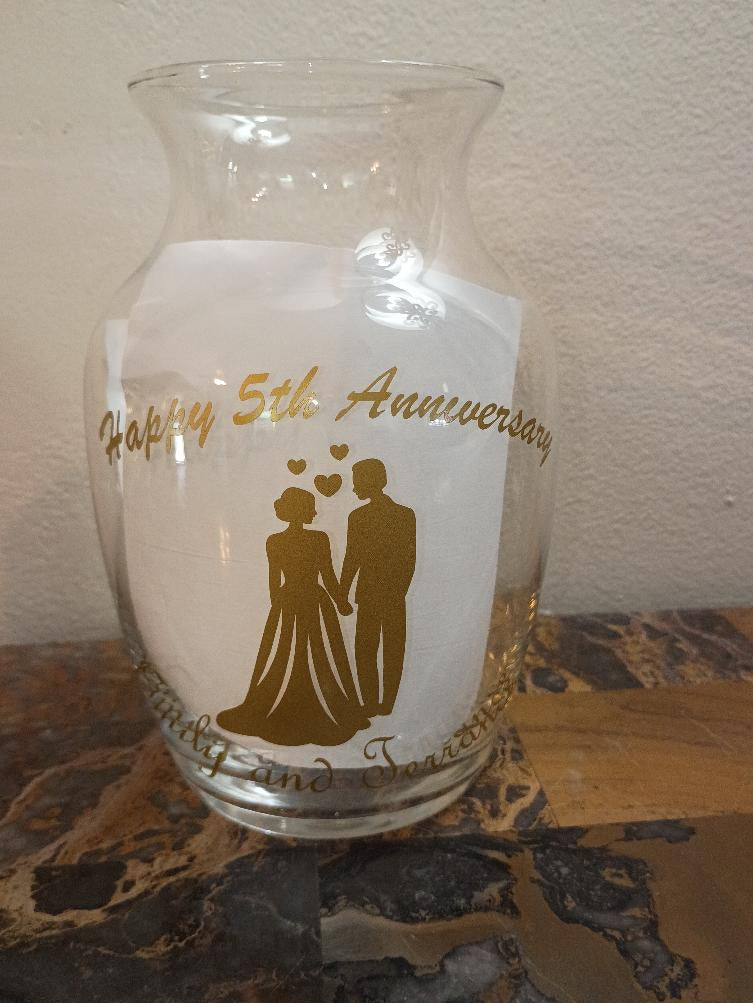 Personalized Anniversary Vase