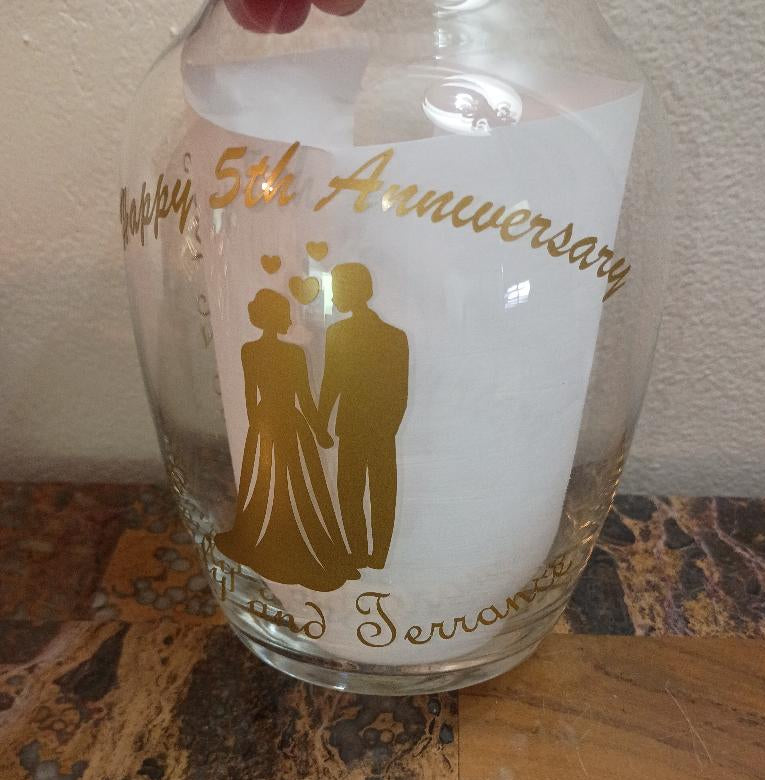 Personalized Anniversary Vase