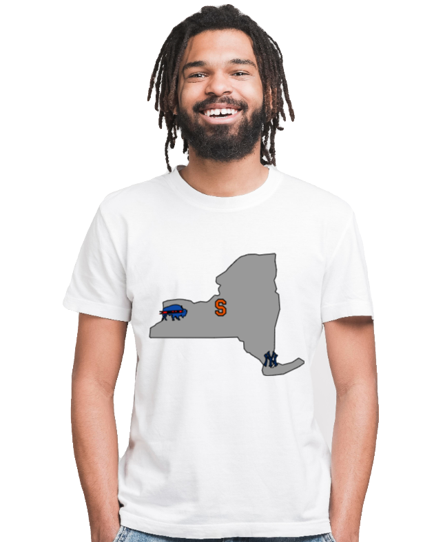NY Sports Teams' tee- multicolored decal