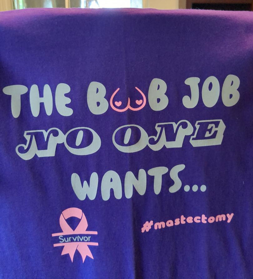 Funny breast cancer mastectomy survivor tee