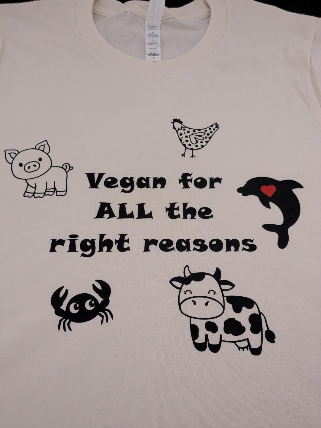 Vegan for the animals tee