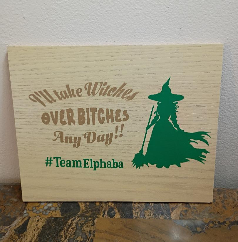 Wicked wooden home decor sign